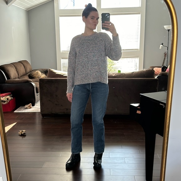 Jenni Kayne Cropped Cocoon Crewneck in Multi Marl - Picture 9 of 14